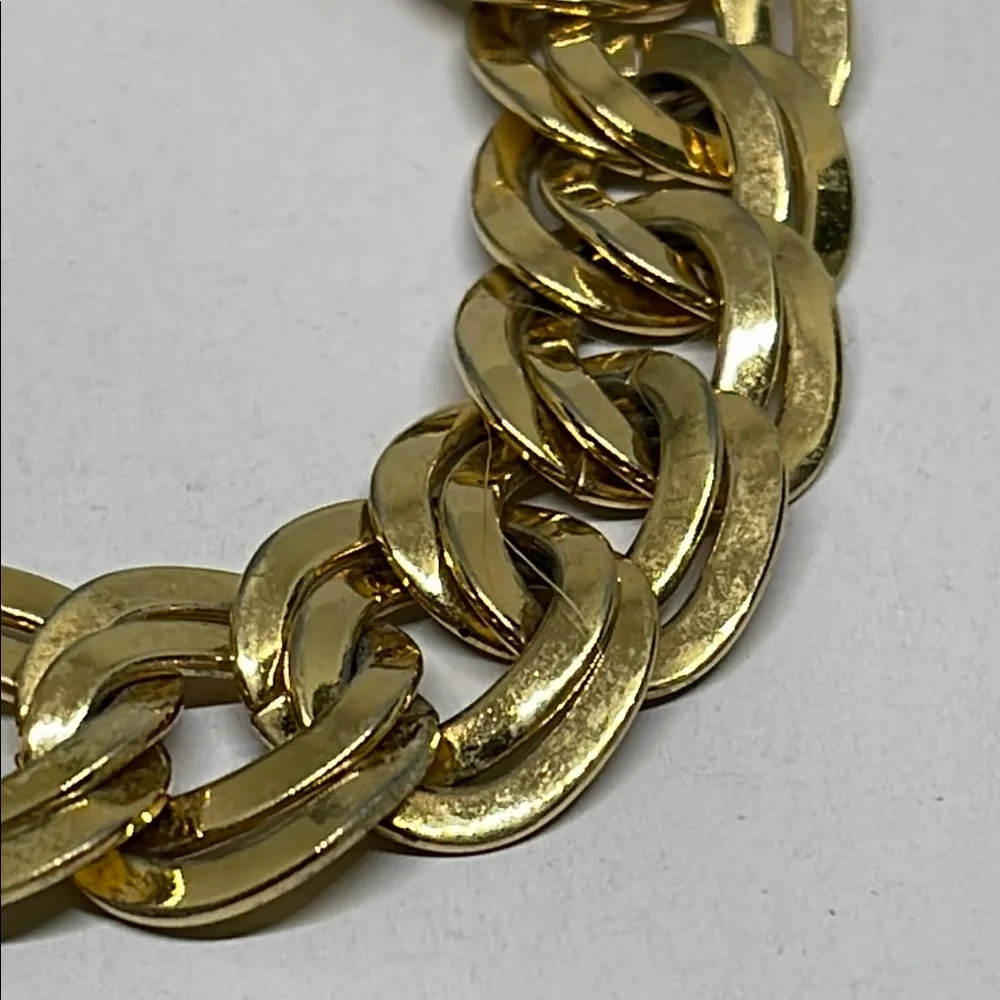 Vintage Chunky Gold Chain Bracelet